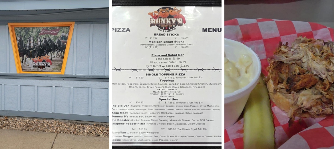 Bunky's Hickory Pit Menu