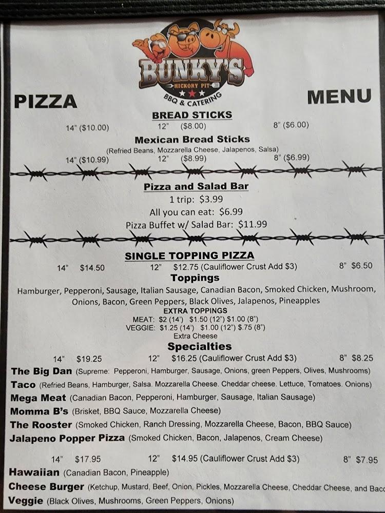 Bunky's Hickory Pit Menu image 2